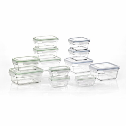 Glass Food Storage Containers with Lids, 24 Pcs Glass Meal Prep