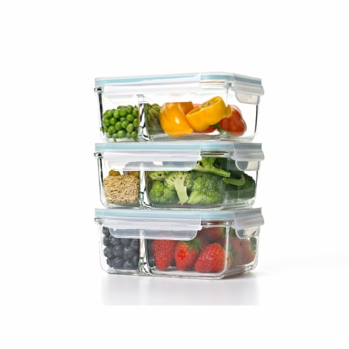 Oven Safe Glass Food Storage Container Set with Plastic Lids - 4 Pack, 4 PC  - Kroger