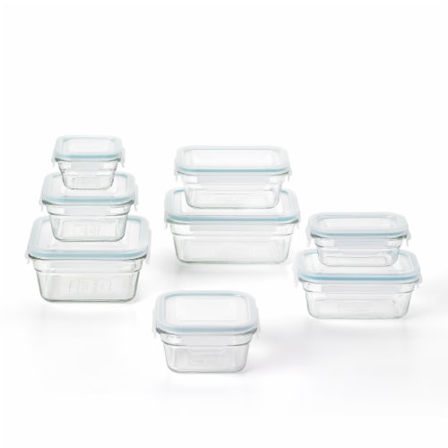 Glasslock Tempered Glass Food Storage Containers with Locking Lids, 16  Piece Set, 1 Piece - Jay C Food Stores