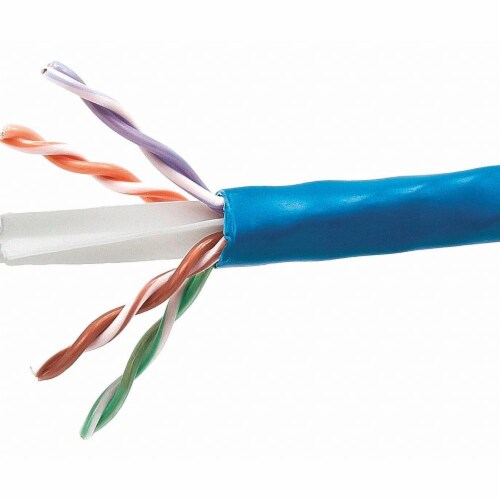 Sim Supply Data Cable,Cat 6A,23 AWG,1000ft,Blue  13071 Perspective: front