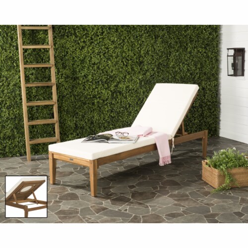 SAFAVIEH Outdoor Collection Montclair Chaise Sunlounger Natural