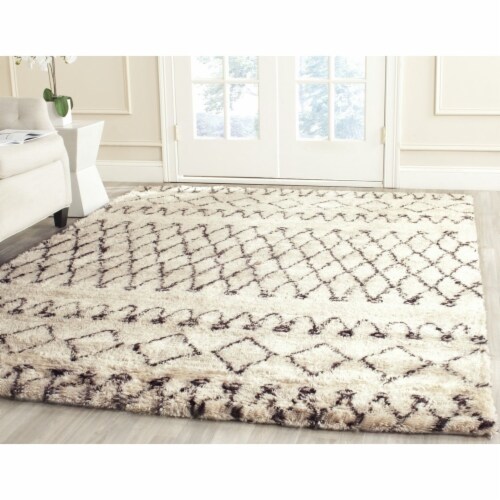 Safavieh CSB851A-1115 Casablanca Large Rectangle Area Rug, Ivory & Dark Brown - 11 x 15 ft. Perspective: front