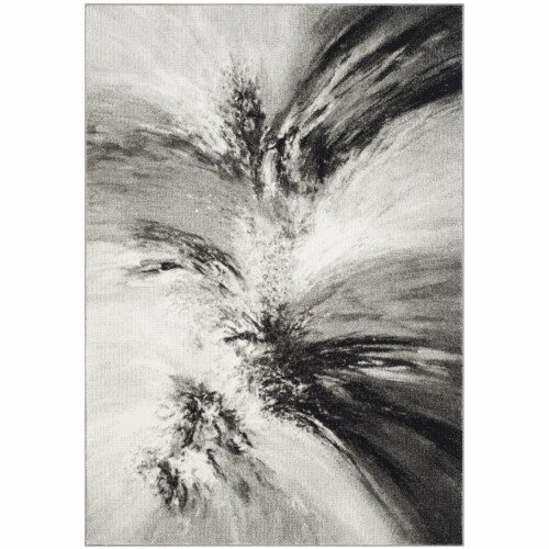 Safavieh GLA127C-8 8 x 10 ft. Glacier Power Loomed Area Rug, Grey & Multi Color - Large Recta Perspective: front