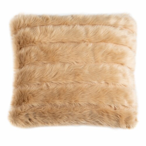 Safavieh Genevra Fur Pillow - Brown Perspective: front