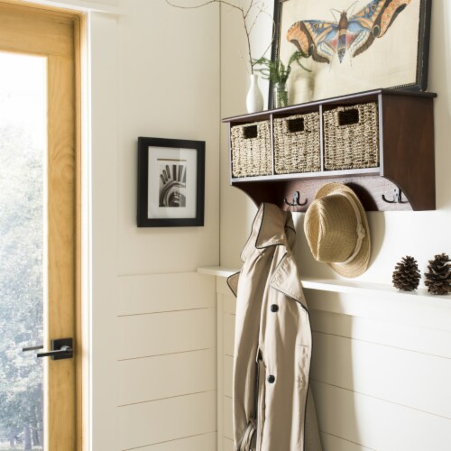 Safavieh Finley Hanging 3 Basket Wall Rack (Cherry) Safavieh Finley Hanging 3 Basket Wall Rack (Cherry)