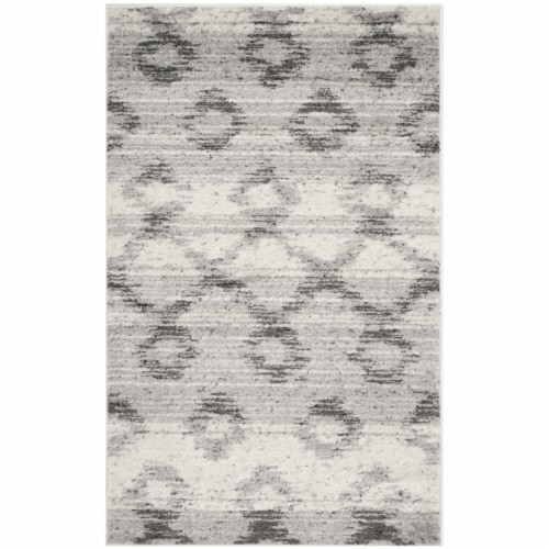 Safavieh ADR106P-24 Adirondack Power Loomed Accent Area Rug, Silver & Charcoal - 2 ft.-6 in. Perspective: front