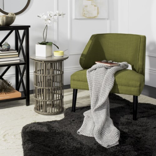 Safavieh Haven Knit Throw Blanket - Light Grey Perspective: front