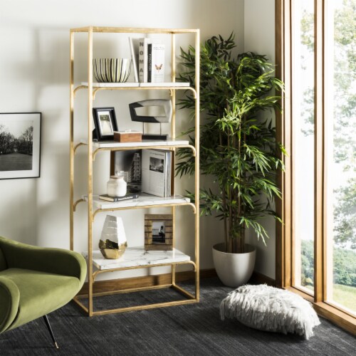 Safavieh Fiora Gold/White Metal Etagere