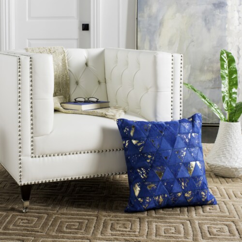 Metallic online cowhide pillow