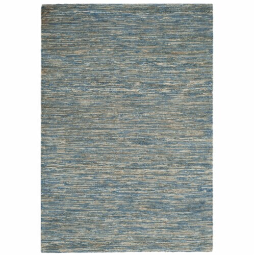 SAFAVIEH Organic ORG704A Handwoven Blue / Natural Rug 5' x 8' Perspective: front