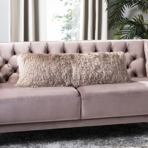 Safavieh Chic Shag Pillow - Beige Perspective: front