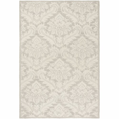 Safavieh MLP513G-4 Micro-Loop 500 4 x 6 ft. Rectangle Area Rug - Silver Perspective: front