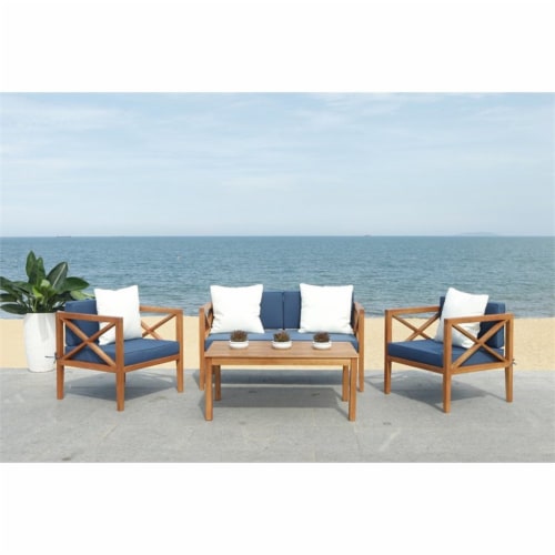 Safavieh nunzio 4 piece outdoor set with accent pillows deals