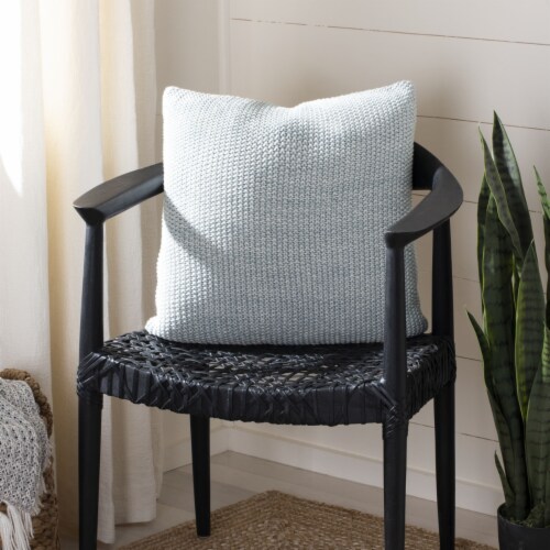 Safavieh Liliana Knit Pillow - Dull Blue Perspective: front