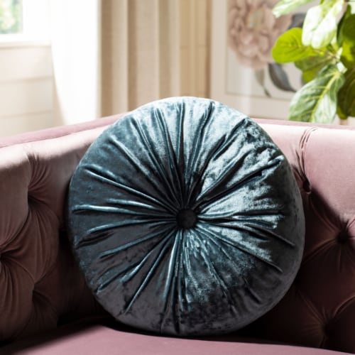 Caramia Pillow 15" x 15" in Smoke Blue Perspective: front