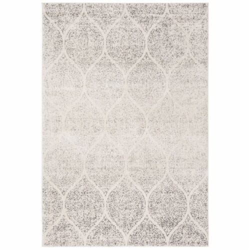 Safavieh MAD604B-5 5 ft. 1 in. x 7 ft. 6 in. Madison Rectangle Power-Loomed Rug - Ivory & Sil Perspective: front
