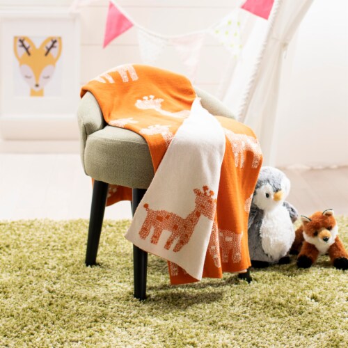 Safavieh Titan Baby Throw - Orange Perspective: front