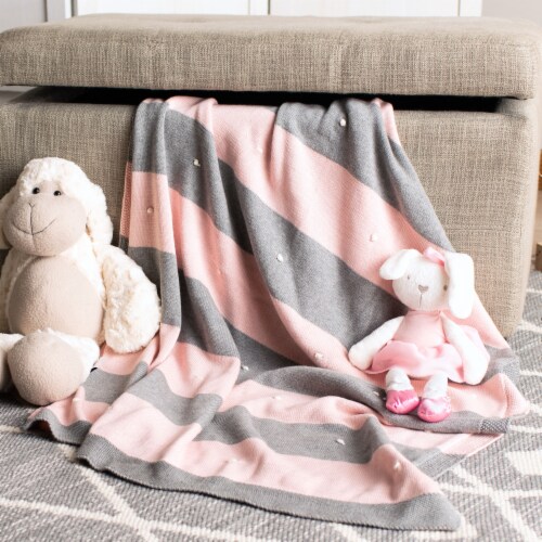 Safavieh Bubble Baby Throw - Grey Perspective: front