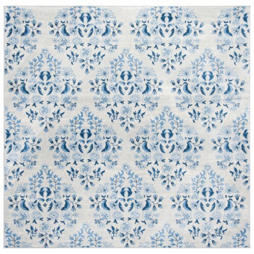 Safavieh Martha Stewart Brentwood Square Rug - Cream/Blue Perspective: front