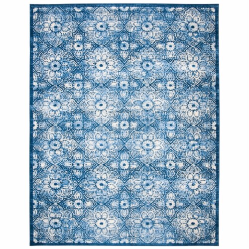 Martha Stewart Brentwood Rug - Navy/Creme Perspective: front