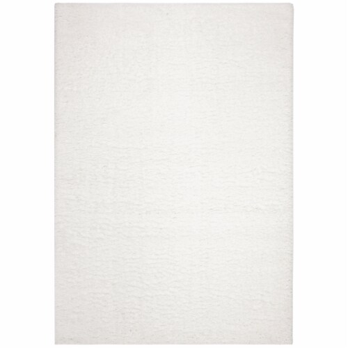 Safavieh AUG900A-8 8 x 10 ft. August Shag 900 Power-Loomed Rectangle Rug - White Perspective: front