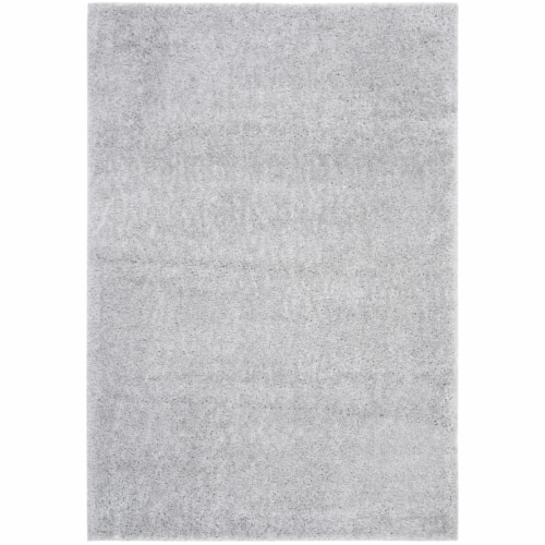 SAFAVIEH August Shag Collection AUG900G Silver Rug 6' x 9' Perspective: front