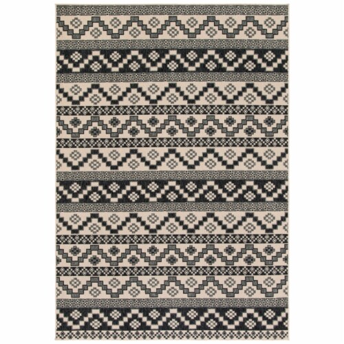 Safavieh VER095-3413-6 6 ft. 7 in. x 9 ft. 6 in. Veranda Rectangle Power Loomed Area Rug, Bei Perspective: front
