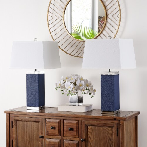 SAFAVIEH Deco Leather Lamp Navy 14