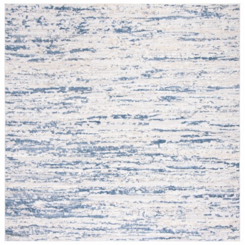 SAFAVIEH ALA768A Amelia 700 Ivory / Blue 6'-7 X 6'-7 Square Perspective: front