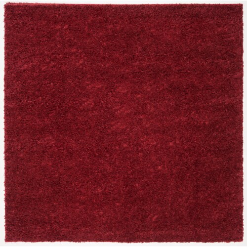 SAFAVIEH August Shag Collection AUG900S Burgundy Rug 5' 3  square Perspective: front