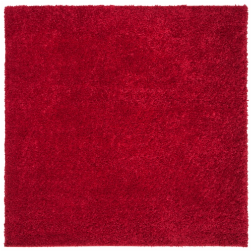 SAFAVIEH August Shag Collection AUG900Q Red Rug 5' 3  square Perspective: front