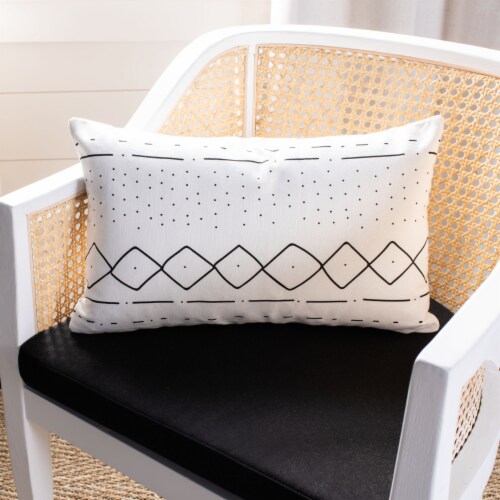 Black white deals outdoor pillows