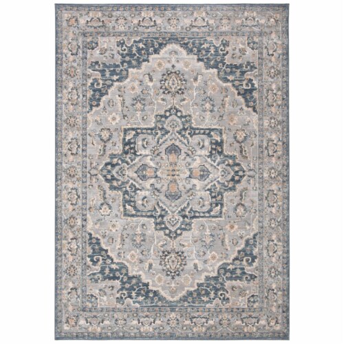 Safavieh Martha Stewart Peak Cosmopolitan Area Rug - Cream/Blue Perspective: front
