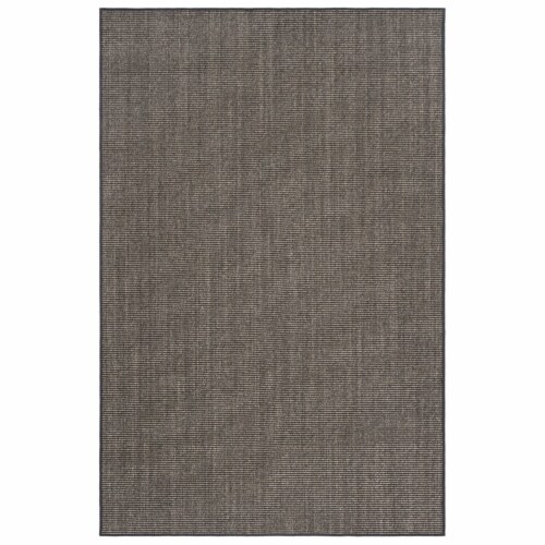 Martha Stewart Natural Fiber Area Rug - Charcoal Perspective: front