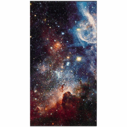 SAFAVIEH Galaxy Collection GAL109P Purple / Multi Rug 2' 3 x 4' Perspective: front