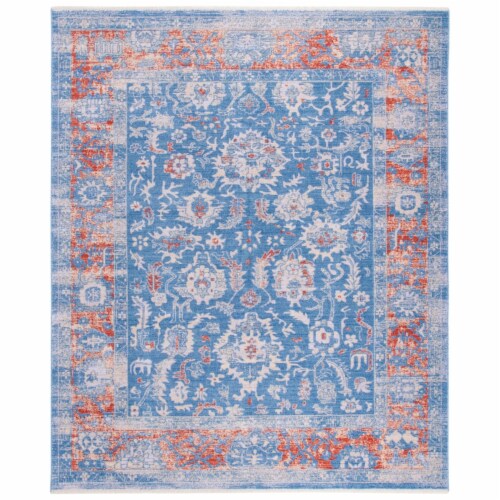 Safavieh HLC415M-8 Hellenic 400 Rectangle Area Rug, Ivory & Rust - 8 x 10 ft. Perspective: front