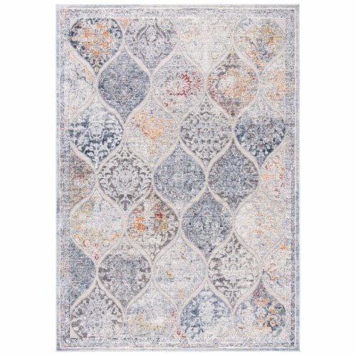 SAFAVIEH History Collection HIS571F Grey / Gold Rug 5-3 X 7-7 Perspective: front