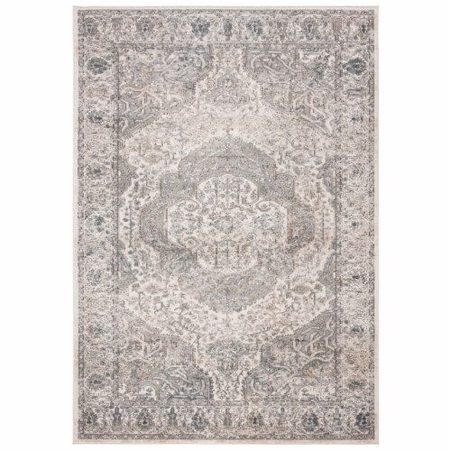 Martha Stewart Rancher Oregon Area Rug - Ivory/Gray Perspective: front