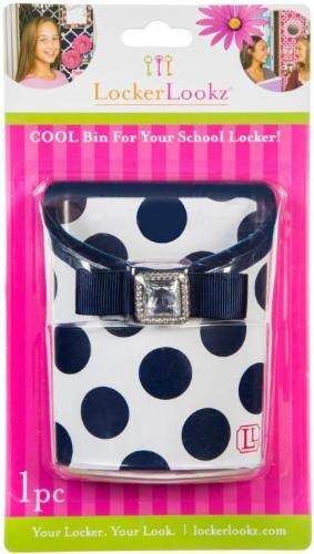 LockerLookz Dot Locker Storage Bin - Navy Perspective: front