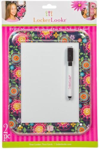 LockerLookz Navy Floral Locker Erase Board - Multi-Color Perspective: front