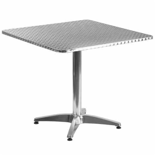 Flash Furniture 31.5'' Square Aluminum Indoor/Outdoor Table with Base (TLH0533) Perspective: front
