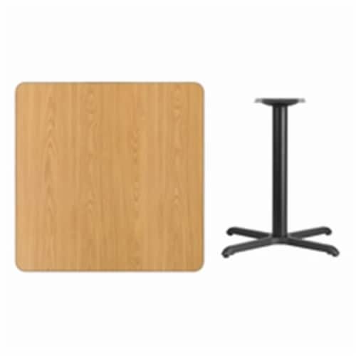 Commercial 30x30 Table Base - Black Steel Restaurant Table Pedestal (Fits 3" Columns)