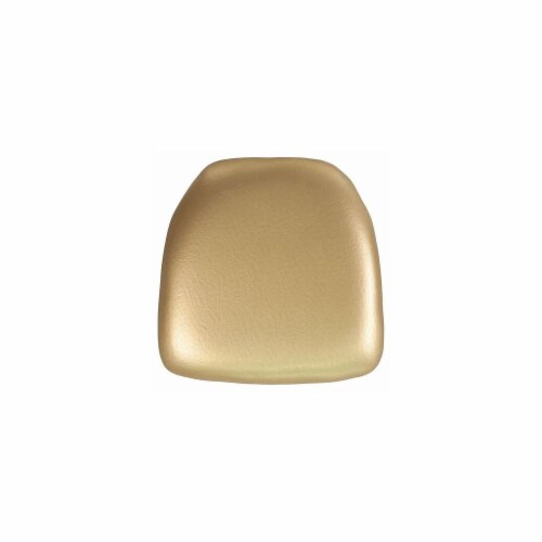 Flash Furniture BH-GOLD-HARD-VYL-GG Hard Gold Vinyl Chiavari Chair Cushion Perspective: front