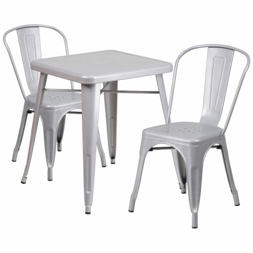 Flash furniture metal indoor discount outdoor stackable chair
