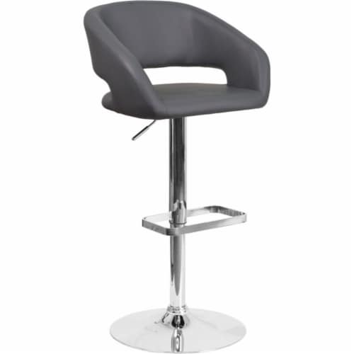 Flash furniture contemporary vinyl adjustable height barstool with chrome base online