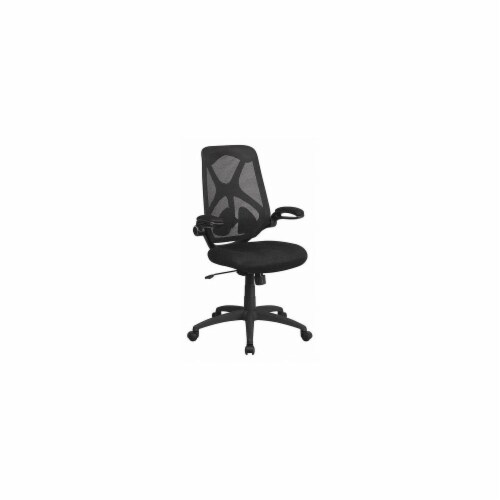 Flash Furniture High Back Mesh Swivel Office Chair in Black Perspective: front