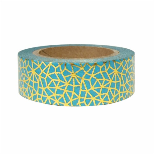 Wrapables Washi Masking Tape, Shattered Aqua Perspective: front