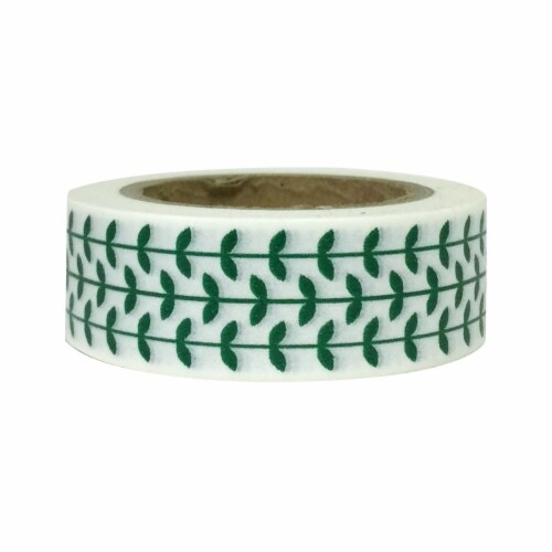Wrapables Washi Masking Tape, Green Vines Perspective: front