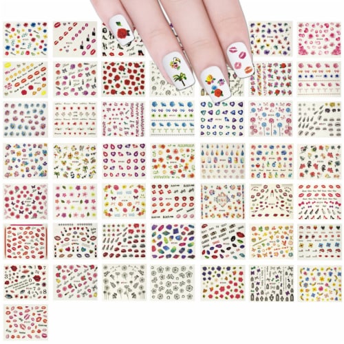 Wrapables Beauty 3D Flower Nail Art Stickers Set DIY Nail Art, 50 sheets  (2500+ Stickers), 50 sheets - King Soopers