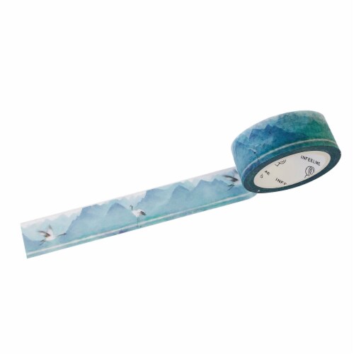 Wrapables Scenic Nature Washi Masking Tape, Cranes by the Mountainside Perspective: front